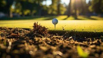 modern golf kurs. generativ ai foto