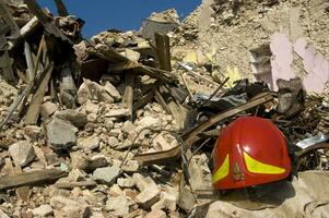 fotografisk dokumentation av de förödande jordbävning i central Italien foto