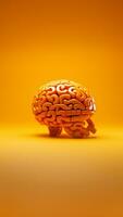 3d orange hjärna leksaker foto