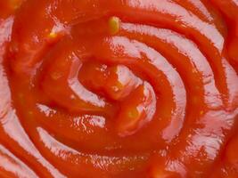 närbild av tomatsås foto