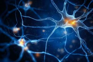 undantagsvis detaljerad makro se av neuronal cell strukturer inom de hjärna foto