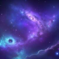 abstrakt lyx galax bakgrund med en fokus på rik, djup blues och purpur foto