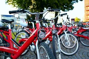 cykel parkering i hamburg foto