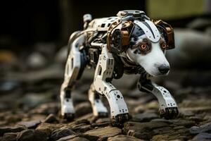 robot hund visa upp Avancerad Träning sekvenser och funktionell demonstrationer foto