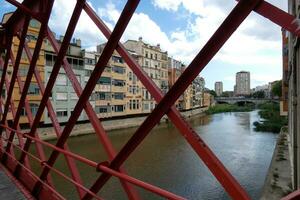 stad av girona, gammal del av de stad foto