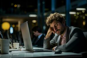 infektion burnout och Trötthet orsak sömn problem under arbete foto
