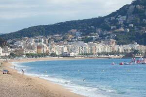 blanes, en medelhavs by i de provins av barcelona, på de början av de katalansk costa brava. foto