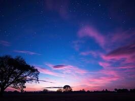 fängslande skymning himmel med kopia Plats, idealisk för tillsats text eller grafik till din mönster. generativ ai foto