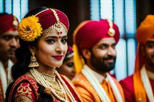 de bröllop, Mumbai, fotografi, de bröllop brigad. ai-genererad foto