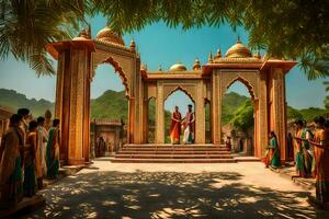de tempel av kärlek i Indien. ai-genererad foto