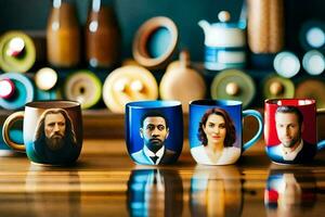 de hobbit kaffe muggar. ai-genererad foto