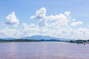 utsikt över khongfloden. Chiang San, Chiang Rai, Thailand foto