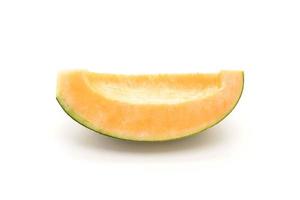 cantaloupmelon på vit bakgrund foto