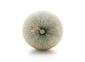 cantaloupmelon på vit bakgrund foto