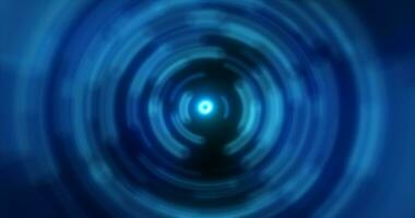 abstrakt bakgrund av ljus blå lysande energi magi radiell cirklar av spiral tunnlar tillverkad av rader foto
