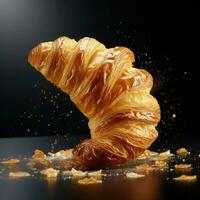 en Foto av croissant