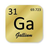 gallium element isolerat i vit bakgrund foto