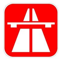 röd motorväg ikon foto