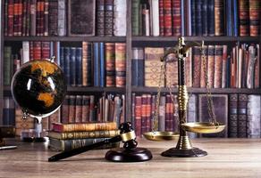advokatkontor koncept, rådgivare eller advokat kontorsartiklar foto