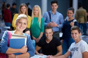 studenter grupp studie foto