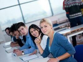 studenter grupp studie foto