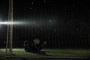 fotboll mål vårdare foto