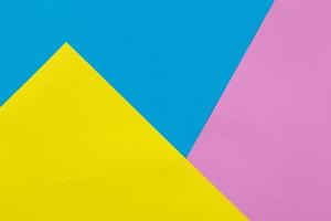 färgglad gul, blå och rosa pastellpapper textur bakgrund foto