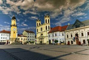 banska bystricas huvud fyrkant, slovakia foto