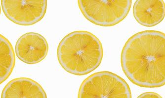 citronskiva isolera sömlöst mönster. foto