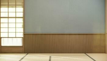 nihon rum design interiör med dörr papper och vägg rum japansk stil. foto