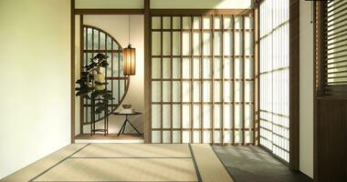 japan rum ,muji stil, tömma trä- rum, städning japandi rum interiör foto