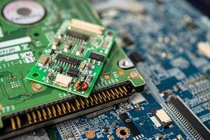 e-waste elektroniskt, datorkrets cpu chip moderkort foto