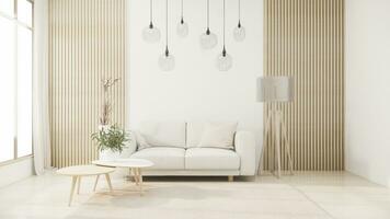 soffa fåtölj minimalistisk design muji stil.3d tolkning foto