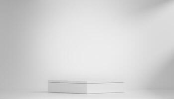 abstrakt podium minimal geometrisk vit och guld foto