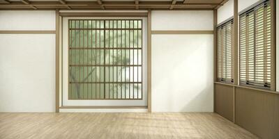 tömma rum, rent japansk minimalistisk rum interiör foto
