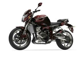 skön metallisk mörk röd modern sporter motorcykel - skönhet skott foto