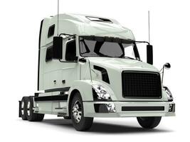 grundläggande vit modern semi trailer lastbil - närbild skott foto
