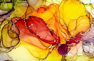 färgrik alkohol bläck abstrakt bakgrund foto