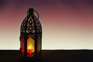 arabicum lykta, ramadan kareem bakgrund foto