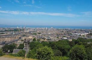 Flygfoto över Edinburgh från Calton Hill