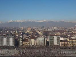 Flygfoto över turin foto