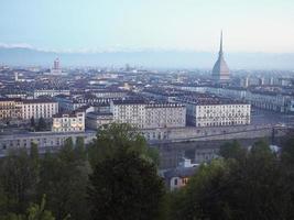 Turins skyline på morgonen