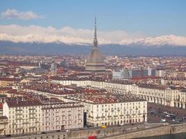 Flygfoto över turin foto