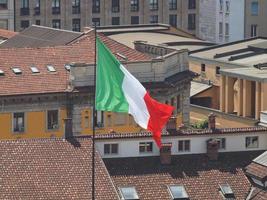 italiensk flagga i Italien foto