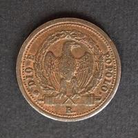 gammalt italienskt mynt foto