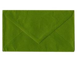 grönt kuvert isolerat