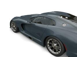 stål grå modern snabb sporter bil - bak- vinkel se - 3d illustration foto