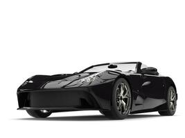 jet svart modern super sporter bil - låg vinkel skott foto