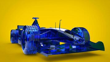 formel tävlings bil - blå kristall foto