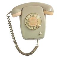 vintage telefon isolerad över vitt